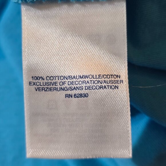 Lands End 100% Cotton Blue Midi Dress Size Medium - Picture 7 of 7